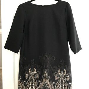 Black Paisley Print Dress